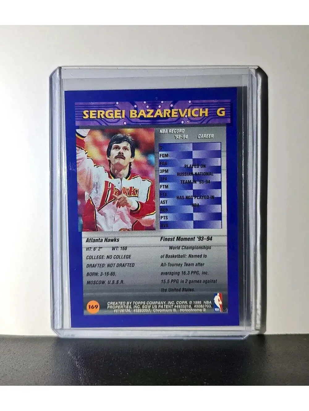 Sergei Bazarevich Rookie 1994-95 Topps Finest #169 Card